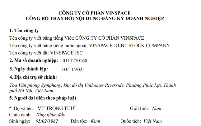 VinSpace của tỷ phú Phạm Nhật Vượng có Tổng giám đốc mới: Là người cũ của FPT từng giúp đưa vệ tinh của Việt Nam lên vũ trụ
